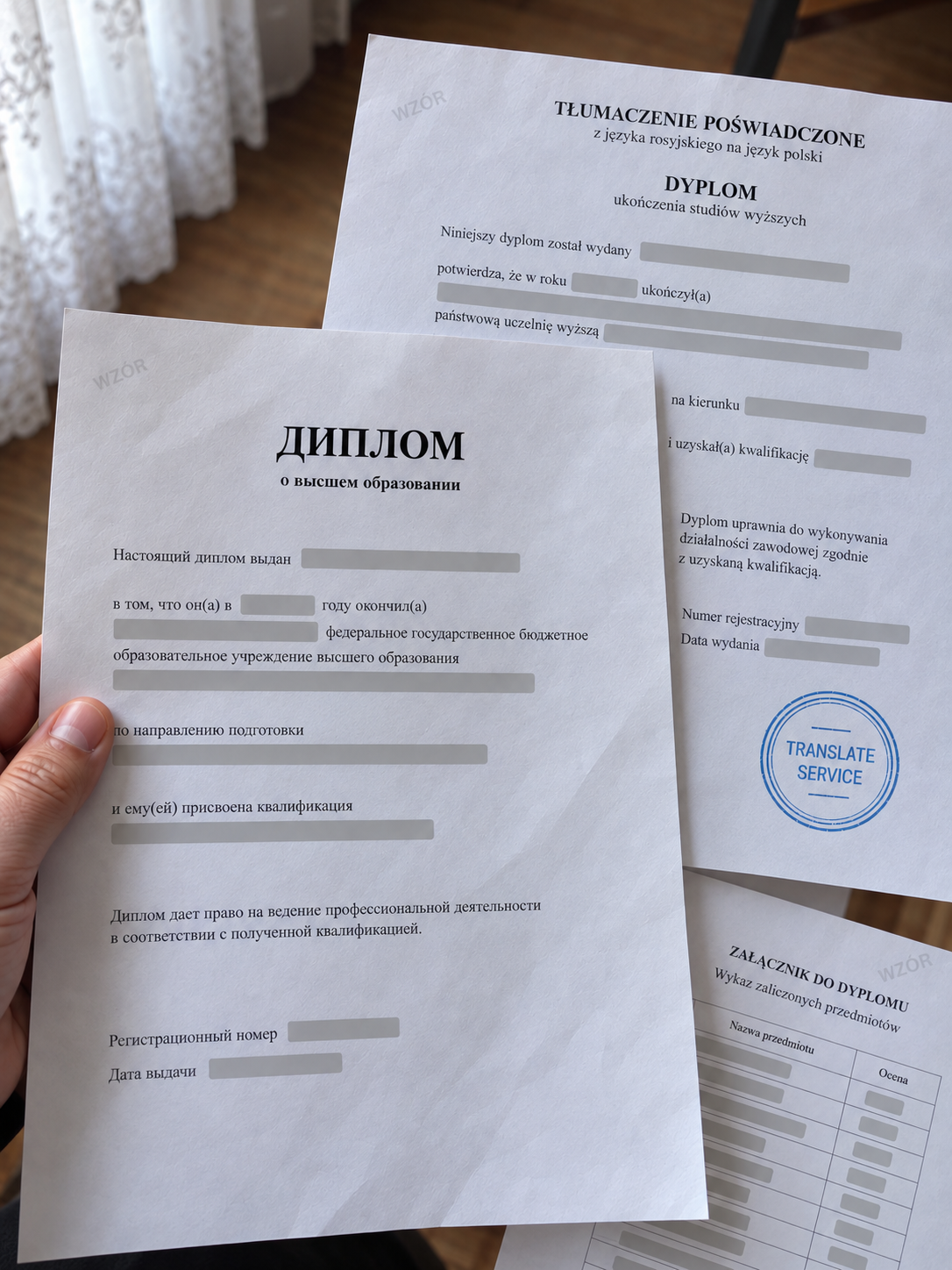 Dyplom w języku rosyjskim i tłumaczenie na polski — Translate Service