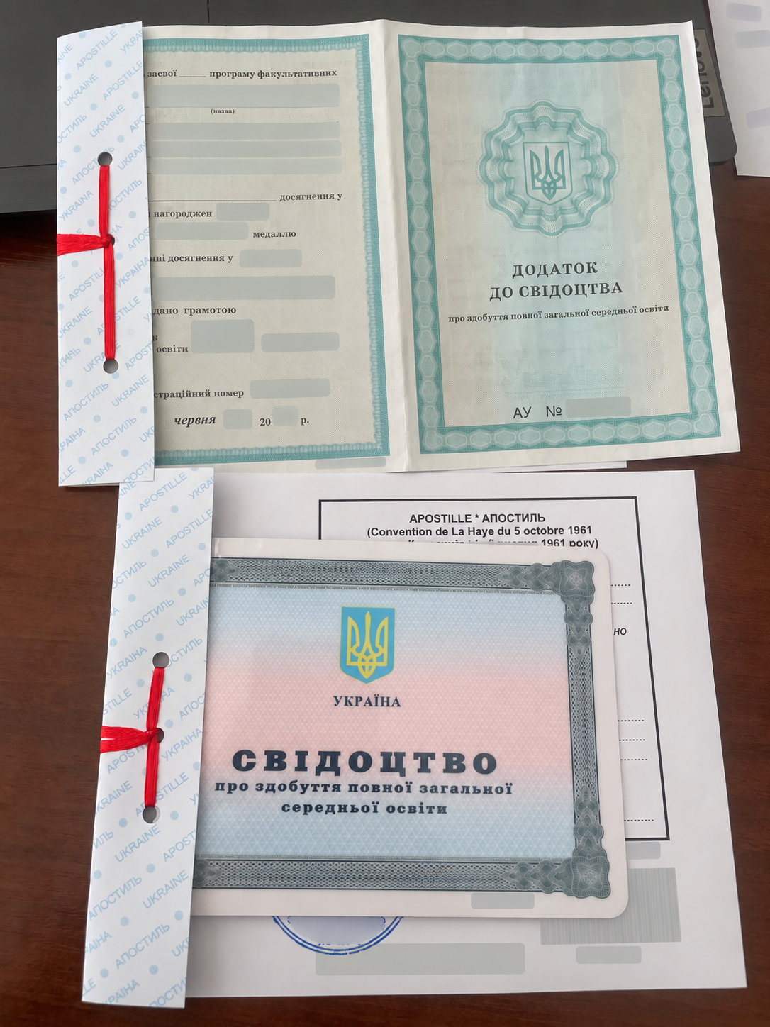 Знеособлені українські документи про освіту з апостилем